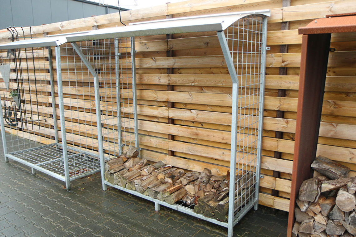 stalen houtopslag