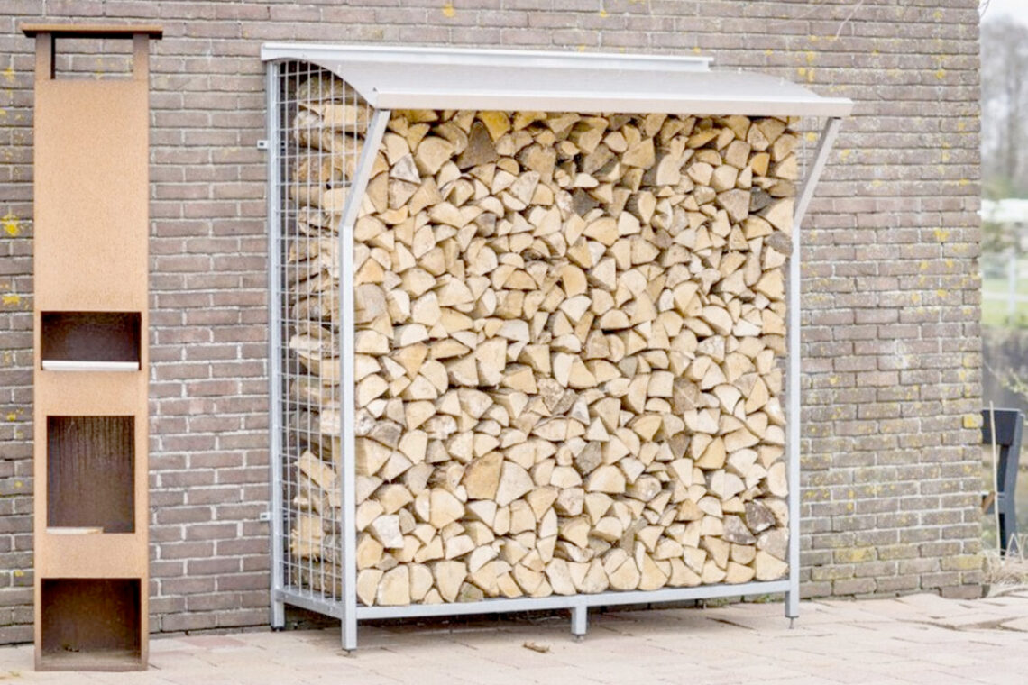 stalen haardhout opslag op maat