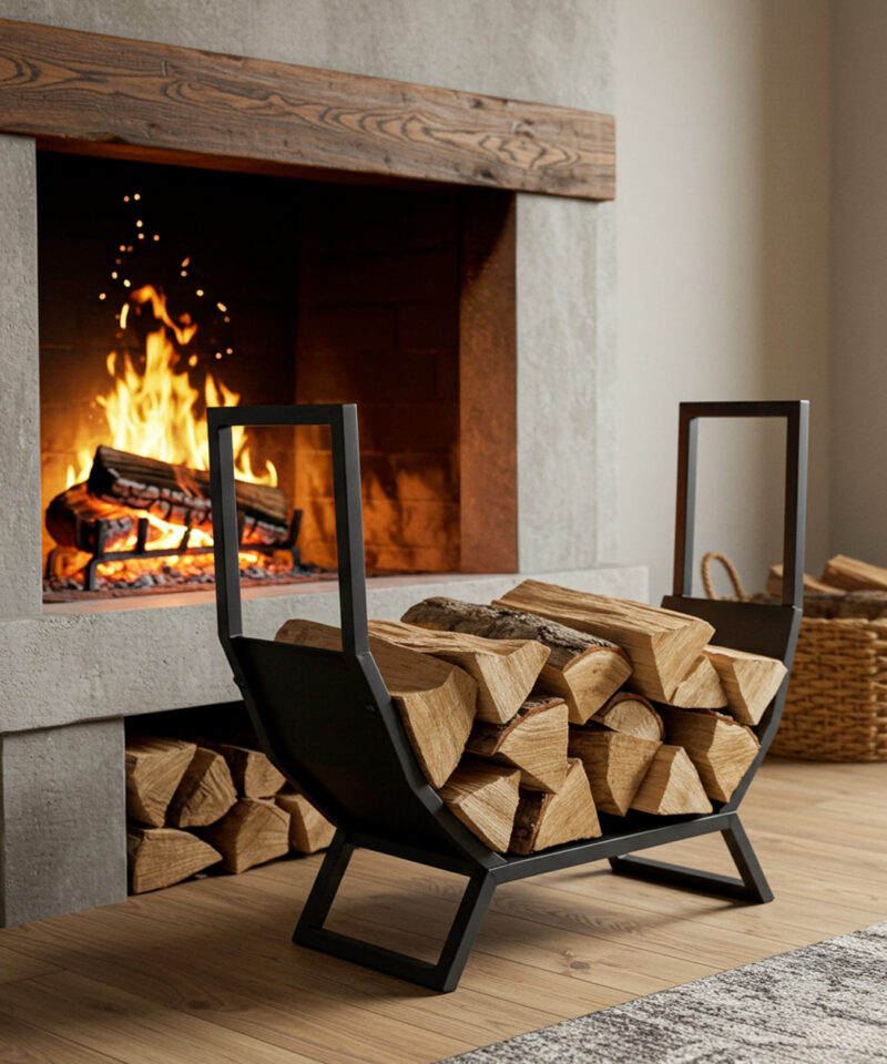 stalen haardhout rek op maat