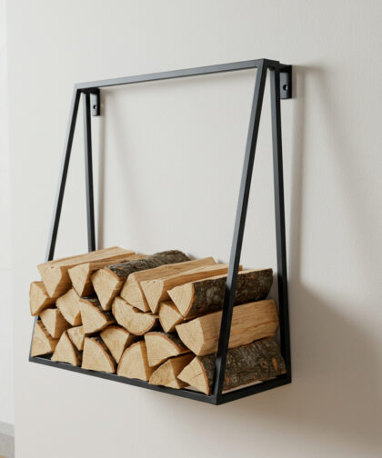 stalen haardhout wandrek HH17