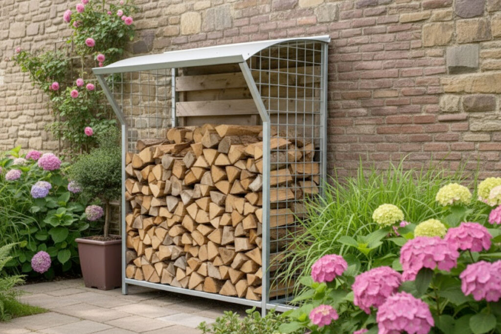Haardhoutberging van staal kopen